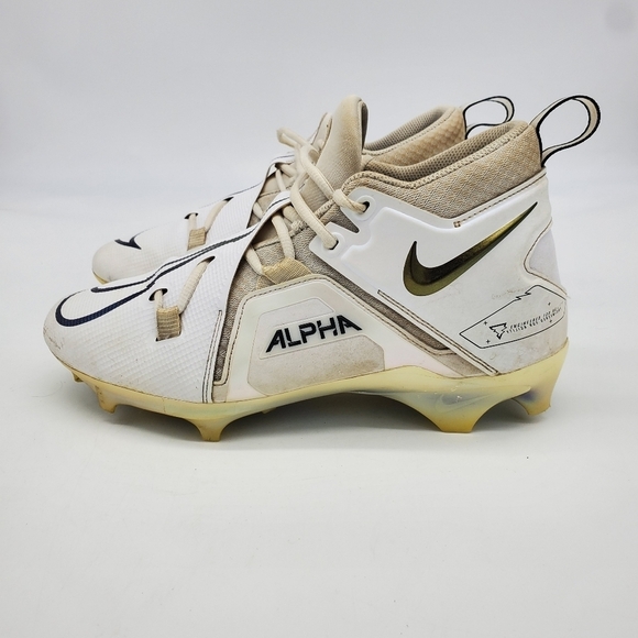 Nike Shoes Men 9 Alpha Menace Pro 3 White Black Football Cleats CT6649-105 - Picture 12 of 12